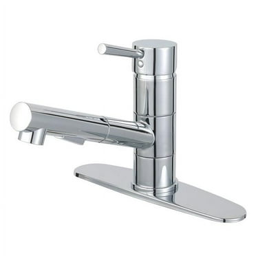 Gourmetier LS8401DL Modern Concord Single-Handle Kitchen Faucet with Pull-Out Sprayer - Polished Chrome