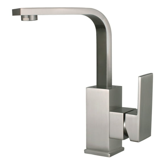 Kingston Brass LS8468CL Claremont One-Handle Single-Hole Bathroom Faucet with Push Pop-Up Drain, Brushed Nickel