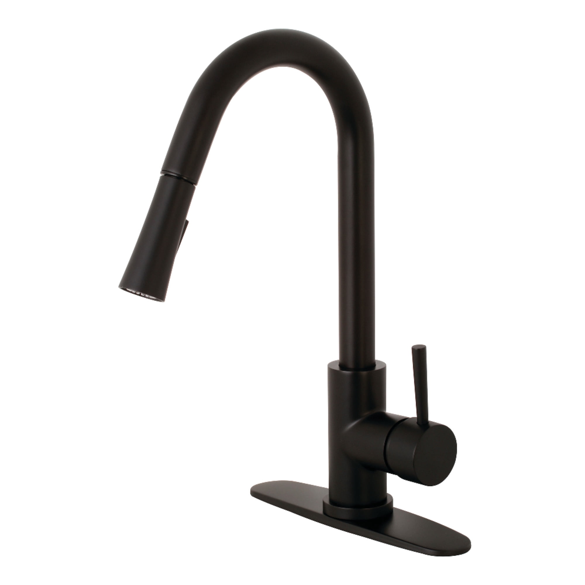 Gourmetier LS8620DL Concord Single-Handle Pull-Down Kitchen Faucet, Matte Black