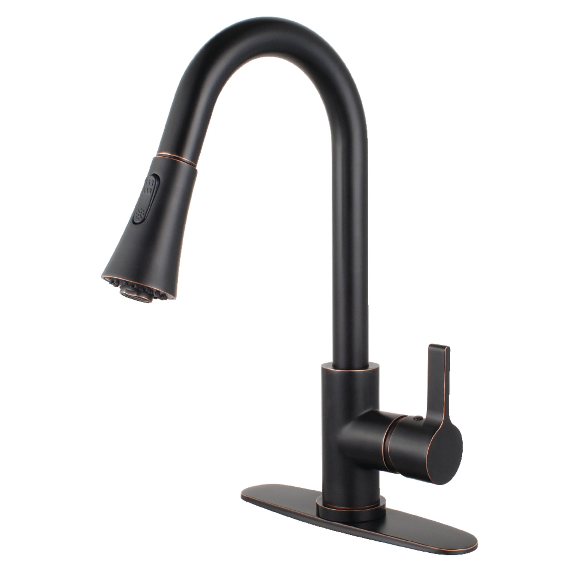 Kingston Brass LS8726CTL Continental Single-Handle Pull-Down Kitchen Faucet in Naples Bronze