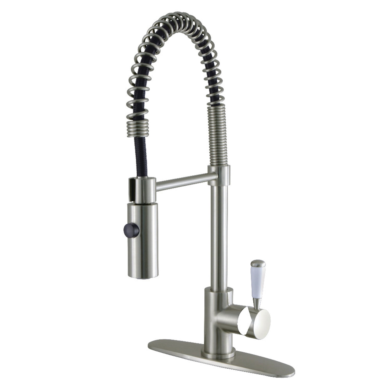 Brushed Nickel Single-Handle Pull-Down Kitchen Faucet
