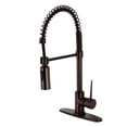 thumbnail image 1 of Gourmetier LS8775NYL New York Single-Handle Deck-Mount Pre-Rinse Kitchen Faucet, Oil Rubbed Bronze, 1 of 8