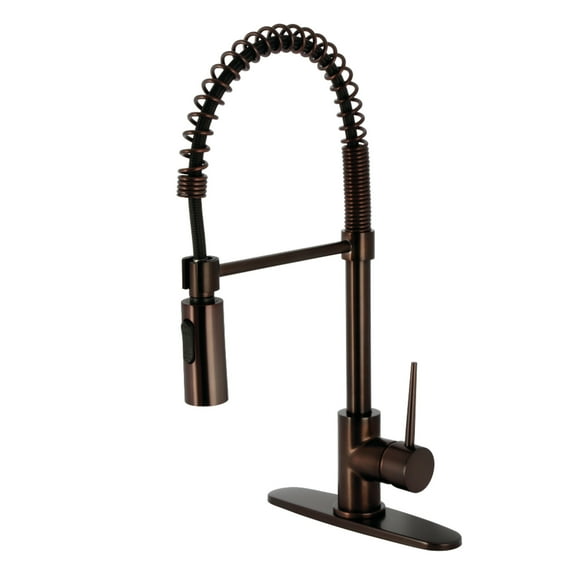 Gourmetier LS8775NYL New York Single-Handle Deck-Mount Pre-Rinse Kitchen Faucet, Oil Rubbed Bronze