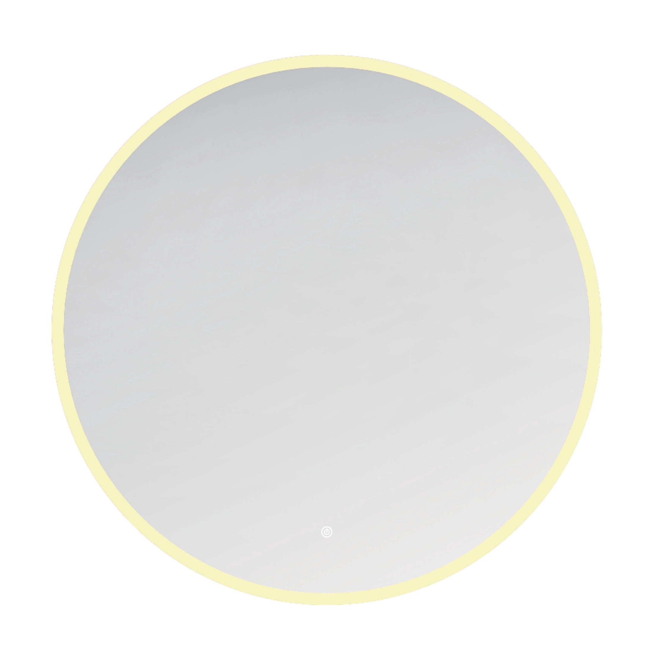 Kingston Brass MR1043636 Aurora 36-Inch Round LED Bathroom Mirror, Front and Back Light, Anti-Fog, Dimmable Touch Sensor Lighted Mirror in Silver