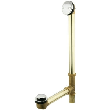 Kingston Brass  Made To Match 20-Inch Tip-Toe Tub Waste and Overflow, 20 Gauge Polished Chrome