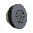 thumbnail image 1 of Kingston Brass  Made To Match Bathtub Strainer Drain with Rubber Matte Black, 1 of 5