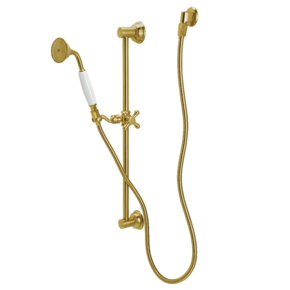 Kingston Brass KAK3527W7 Made to Match Shower System with Slide/Grab Bar and Hand Shower, Brushed Brass