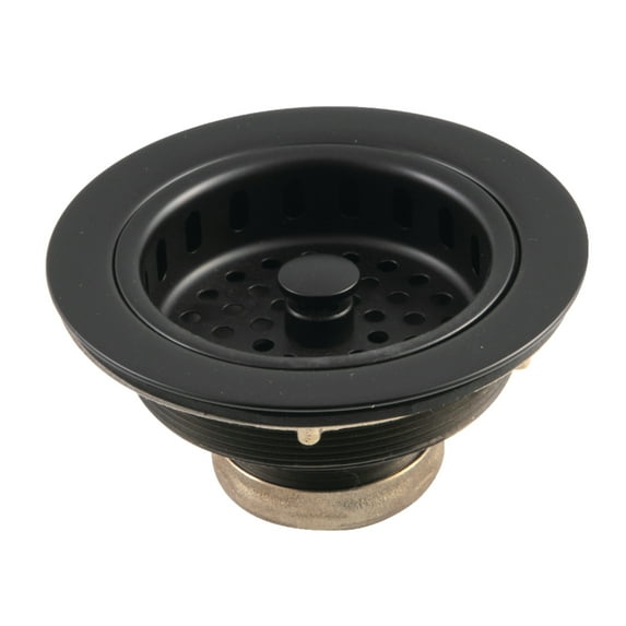 Kingston Brass KBS1000MB Brass Basket Strainer in Matte Black