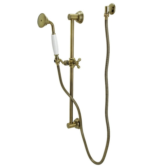 Kingston Brass KAK3523W3 Made to Match Shower System with Slide/Grab Bar and Hand Shower, Antique Brass