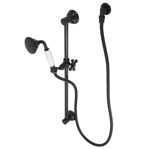 Kingston Brass KAK3520W0 Made to Match Shower System with Slide/Grab Bar and Hand Shower, Matte Black