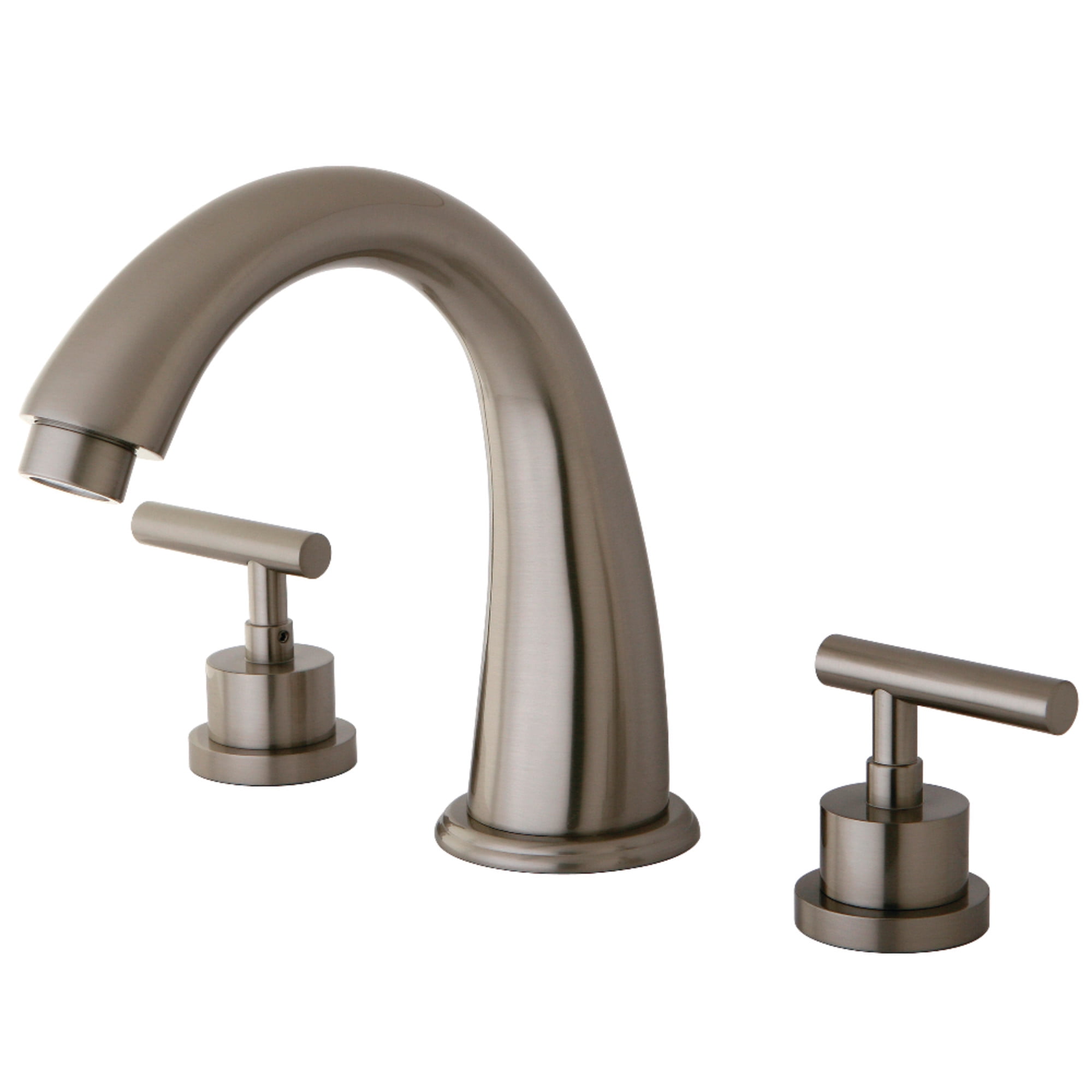Kingston Brass KS2368CML Manhattan Two-Handle Deck Mount Roman Tub Faucet, Brushed Nickel