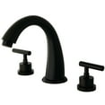 thumbnail image 1 of Kingston Brass KS2365CML Manhattan Two-Handle Deck Mount Roman Tub Faucet, Oil Rubbed Bronze, 1 of 5