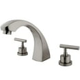 thumbnail image 1 of Kingston Brass KS4368CML Manhattan Two-Handle Deck Mount Roman Tub Faucet, Brushed Nickel, 1 of 4