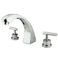 thumbnail image 1 of Kingston Brass KS4361CML Manhattan Two-Handle Deck Mount Roman Tub Faucet, Polished Chrome, 1 of 4