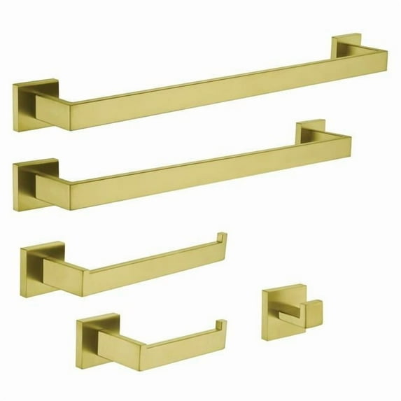 Kingston Brass BAHK6012478BB Markus Bathroom Accessory Set, Brushed Brass - 5 Piece