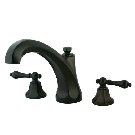 Kingston Brass KS4325AL Metropolitan Two-Handle Deck Mount Roman Tub Faucet, Oil Rubbed Bronze