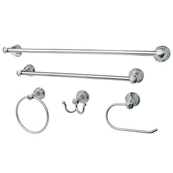 Kingston Brass Mesa Verde Wall-Mounted Towel Bar Set, Polished Chrome