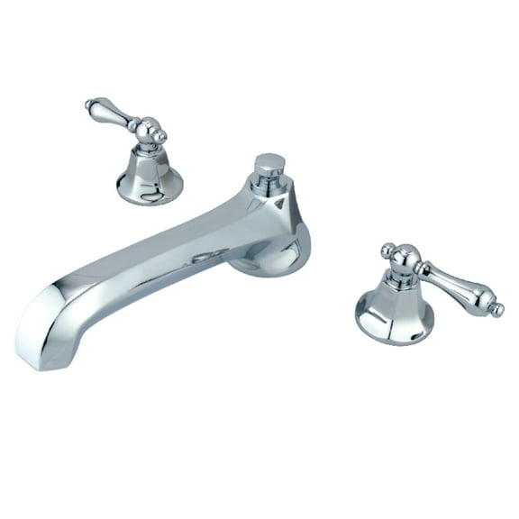 Kingston Brass KS4301AL Metropolitan Two-Handle Deck Mount Roman Tub Faucet, Polished Chrome