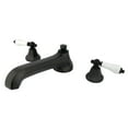 thumbnail image 1 of Kingston Brass KS4305PL Metropolitan Two-Handle Deck Mount Roman Tub Faucet, Oil Rubbed Bronze, 1 of 4