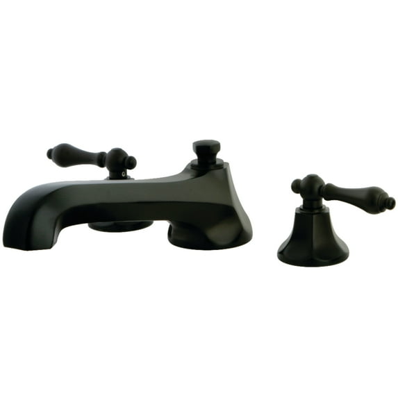 Kingston Brass KS4305AL Metropolitan Two-Handle Deck Mount Roman Tub Faucet, Oil Rubbed Bronze