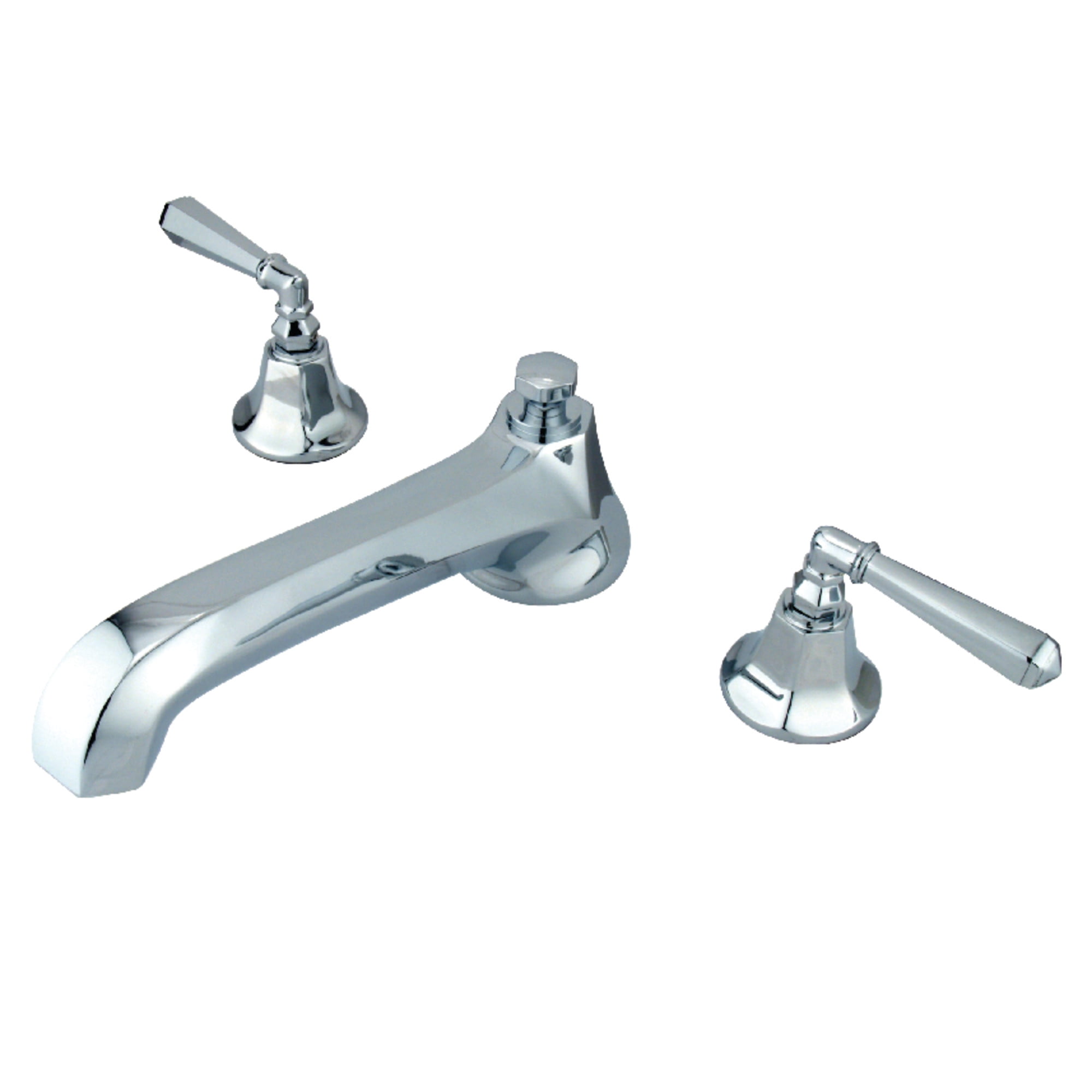 Kingston Brass KS4301HL Metropolitan Two-Handle Deck Mount Roman Tub Faucet, Polished Chrome