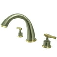 thumbnail image 1 of Kingston Brass KS2369ML Milano Two-Handle Deck Mount Roman Tub Faucet, Brushed Nickel/Polished Brass, 1 of 4