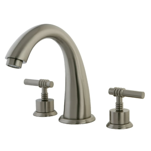 Kingston Brass KS2368ML Milano Two-Handle Deck Mount Roman Tub Faucet, Brushed Nickel