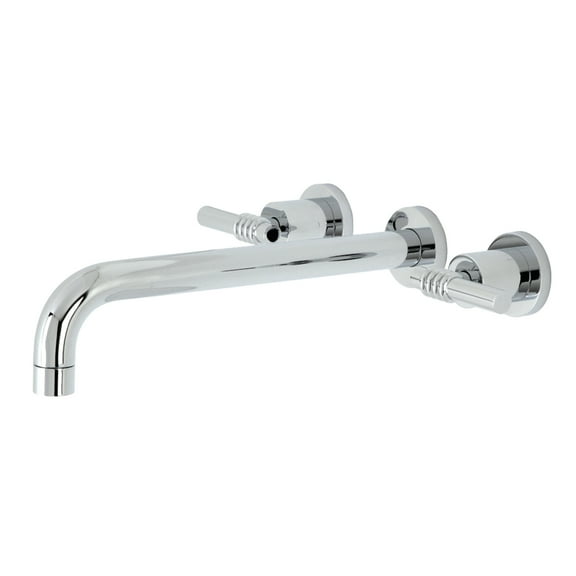 Kingston Brass KS8051ML Milano Two-Handle Wall Mount Roman Tub Faucet, Polished Chrome