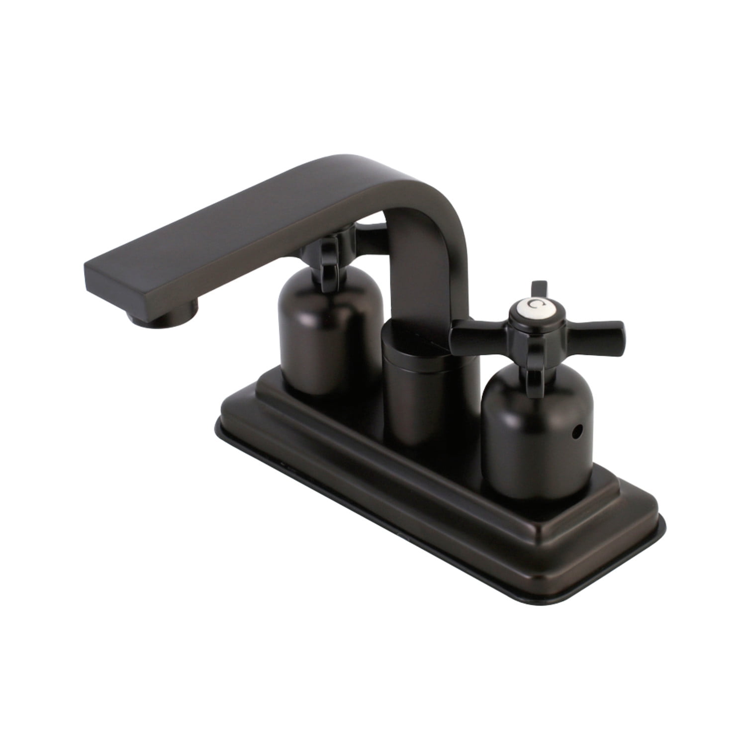 Brushed Nickel Art Deco Mini-Widespread Bathroom Faucet