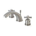 thumbnail image 1 of Kingston Brass Millennium KB8968ZX 8" Widespread Lavatory Faucet with Retail Pop-up Drain, Satin Nickel, 1 of 4