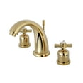 thumbnail image 1 of Kingston Brass Millennium KB8982ZX 8" Widespread Lavatory Faucet with Retail Pop-up Drain, Polished Brass, 1 of 2