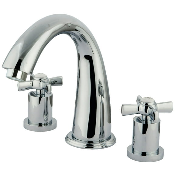 Kingston Brass KS2361ZX Millennium Two-Handle Deck Mount Roman Tub Faucet, Polished Chrome