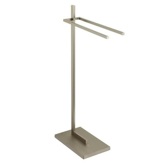 Kingston Brass SCC8608 Modern Edenscape Pedestal Dual Towel Rack - Brushed Nickel