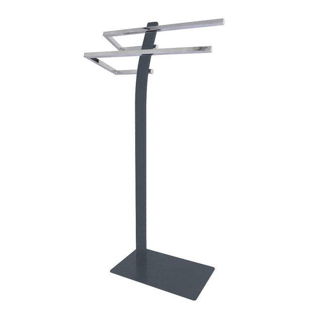 Polished Chrome Freestanding Dual Towel Rack