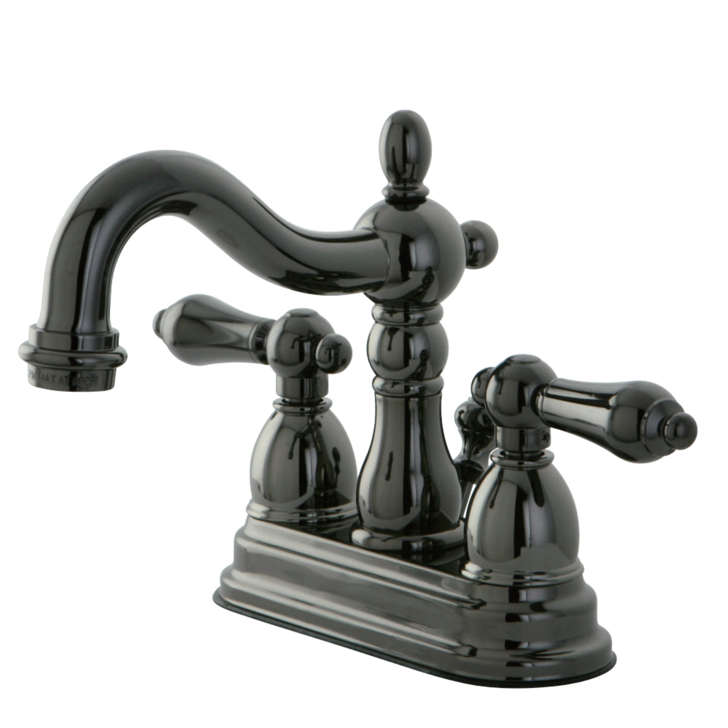 Onyx Inspired 4" Centerset Black Stainless Steel Bathroom Faucet