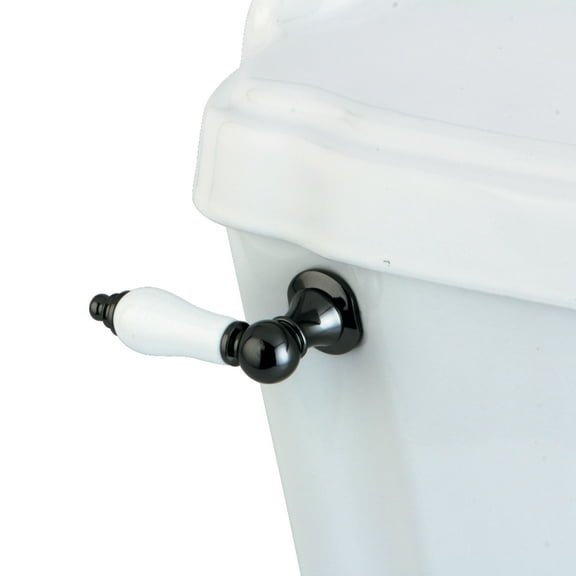 Kingston Brass NKTPL Front Mount Toilet Tank Lever, Left/Right Installation in Black Stainless Steel