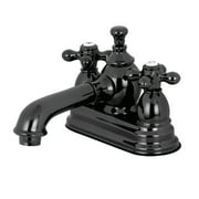 Kingston Brass NS7000AX 4 in. Centerset Bathroom Faucet, Black Stainless Steel
