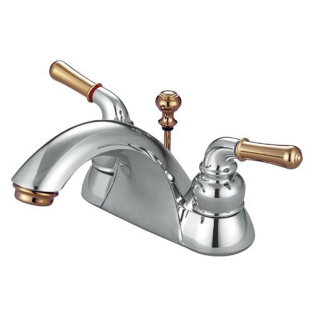 Kingston Brass Naples Centerset Bathroom Sink Faucet with Matching Pop-Up Drain