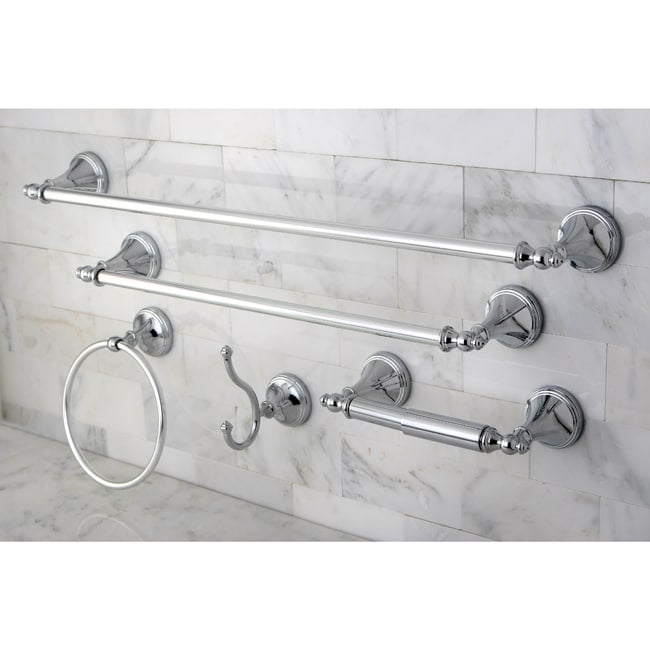 Naples Chrome 5-Piece Bathroom Accessory Set with Mounting Hardware