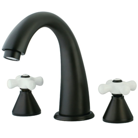 Kingston Brass KS2365PX Naples Two-Handle Deck Mount Roman Tub Faucet, Oil Rubbed Bronze