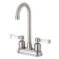 thumbnail image 1 of Kingston Brass Paris FB498DPL 4" Centerset High-Arch Spout Bar Faucet, Brushed Nickel, 1 of 2