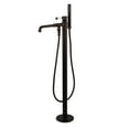 thumbnail image 1 of Kingston Brass KS7035DPL Paris Freestanding Tub Faucet with Hand Shower, Oil Rubbed Bronze, 1 of 8