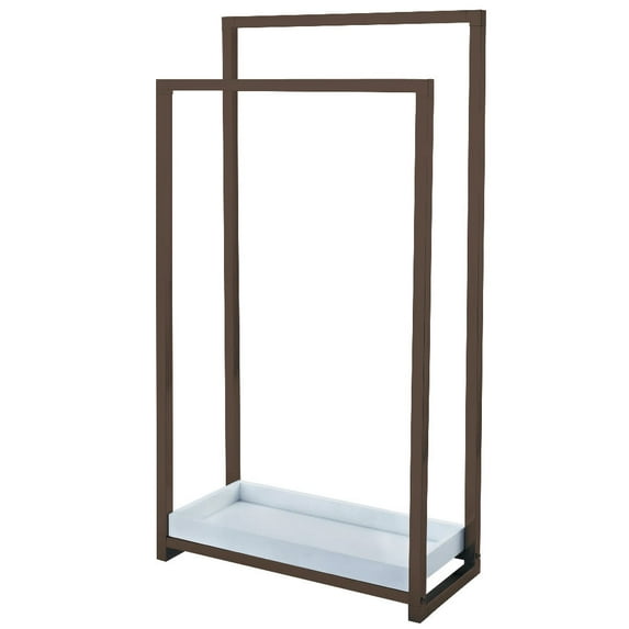 Kingston Brass Edenscape SCC8265 Pedestal 2-Tier Steel Construction Towel Rack with Wooden Case, Oil Rubbed Bronze