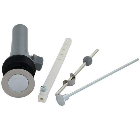 Kingston Brass KBP1007 Plastic Pop-Up Drain with Overflow, Brushed Nickel & Polished Chrome