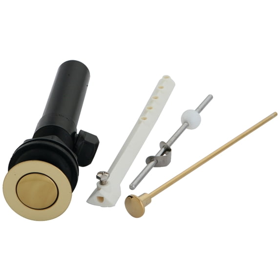 Kingston Brass KP1002 Plastic Pop-Up Bathroom Sink Drain with Overflow in Polished Brass