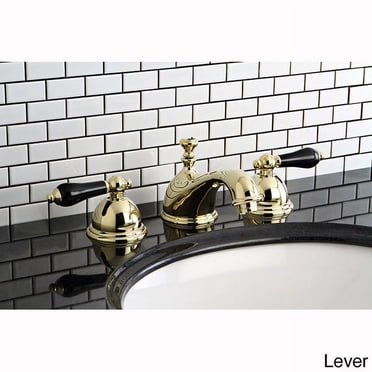 Kingston Brass KS1437PX Heritage Two-Handle Bathroom Faucet with Brass Pop-Up and Cover Plate ...