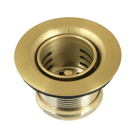 Kingston Brass K451BBB Portland Stainless Steel Bar Sink Basket Strainer in Brushed Brass