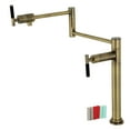 thumbnail image 1 of Kingston Brass KS4703CKL Kaiser Deck Mount Pot Filler Faucet, Antique Brass, 1 of 8