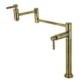 thumbnail image 1 of Kingston Brass KS8703DL Concord Deck Mount Pot Filler Faucet, Antique Brass, 1 of 8