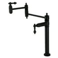 thumbnail image 1 of Kingston Brass KS3700AL Restoration Deck Mount Pot Filler Faucet, Matte Black, 1 of 9